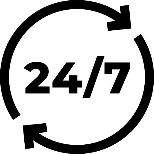 24/7 support icon – circular arrow symbol representing round-the-clock customer service at Playbox Store