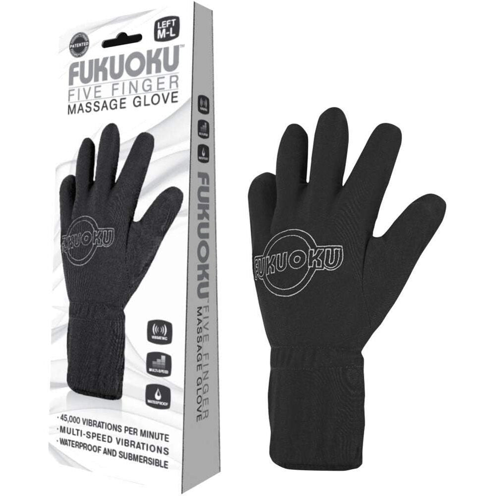 Fukuoku Vibrating Five Finger Massage Glove Left Hand